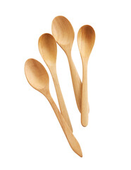 wooden spoon on white background