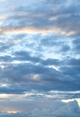Dark clouds illuminated by sun