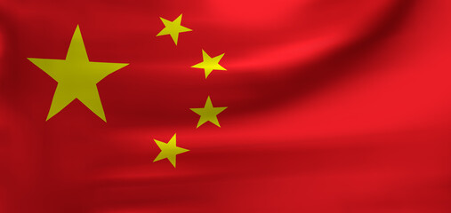 chinese flag background. 3d illustration