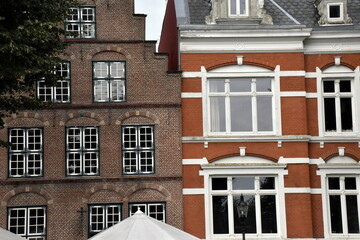 Fototapeta premium Rote Häuser in Friedrichstadt