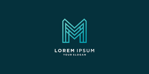 M logo design with modern creative style Premium Vector part 6