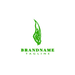 banana leaves symbol logo icon design template green vector illustration