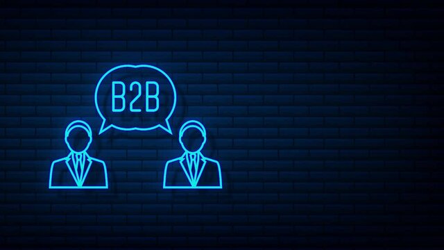 B2B sales person selling products. Business-to-business sales, B2B sales method. Motion graphics.