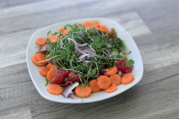 Salad with organic products from the Alicante garden. - 450826772