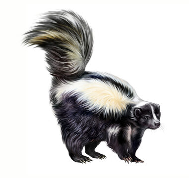 The striped skunk (Mephitis mephitis)