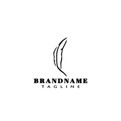 banana leaves cartoon logo icon design template plant vector illustration