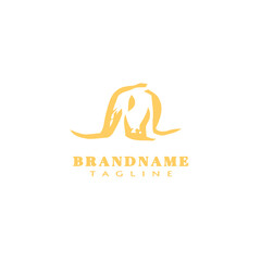 banana fruits logo icon cartoon design template black flat illustration