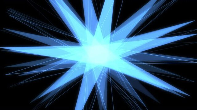 Star Motion Graphics Background Blue M VJ Loop Animation Background 