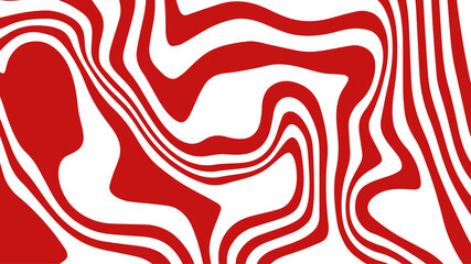 Vector graphic of red wavy lines pattern. Optical art, opart striped. Texture with wavy, curves stripes. Good for wall decoration, business brochures, musical cover, poster design, etc.   
