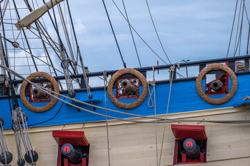 Equipment and armament of an old sailing ship