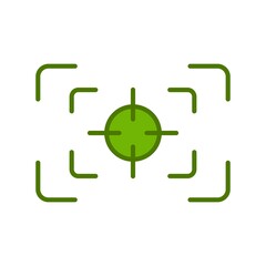 Focus Green Filled Vector Icon Design