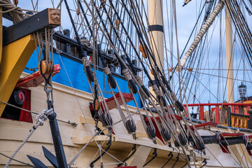Equipment and armament of an old sailing ship