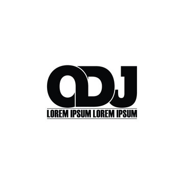 ODJ letter monogram logo design vector