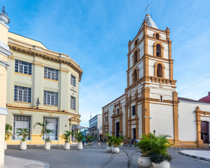 Fototapeta na wymiar Colonial Catholic Church Named 'La Soledad' in Camaguey, Cuba