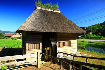 Fototapeta na wymiar 岩手県遠野市　夏の山口の水車小屋
