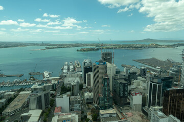 Obraz premium ニュージーランドのオークランドの観光名所を観光している風景 Scenery of sightseeing in Auckland, New Zealand.