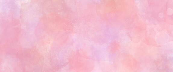 にじみが綺麗な淡いピンク色の水彩画風の背景イラスト