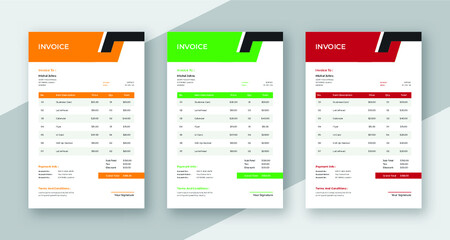 Invoice modern business Design eps