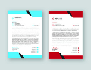 Letterhead template Professional business eps