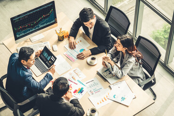 Business visual data analyzing technology by creative computer software . Concept of digital data...