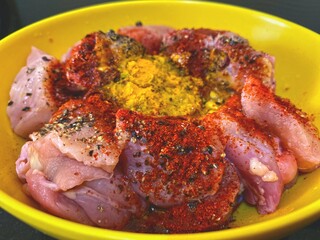 Chicken With Masala In Bowl
