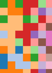 Color Pixels Cloud Abstract Computational Generative Art background illustration