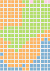 Color Pixels Cloud Abstract Computational Generative Art background illustration