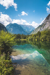 Naklejka na ściany i meble Scenic nature landscape scenery Bluntautal in Austria, summer time