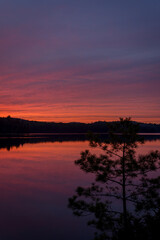 The view from my tent at sunset