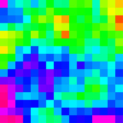 Color Pixels Cloud Abstract Computational Generative Art background illustration