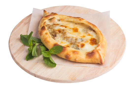 Flatbread with meat and cheese