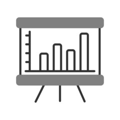 Barchart Line Solid Vector Icon Design