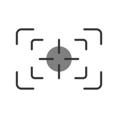 Focus Line Solid Vector Icon Design