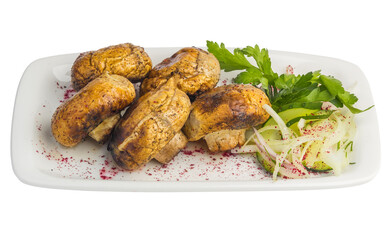 Mushrooms baked with herbs