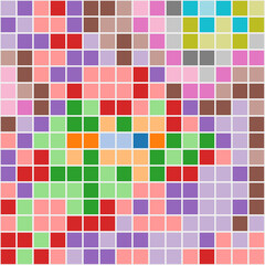 Fototapeta premium Color Pixels Cloud Abstract Computational Generative Art background illustration