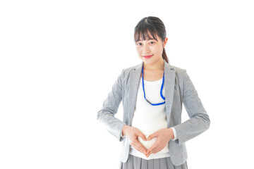 妊娠中の若いビジネスウーマン