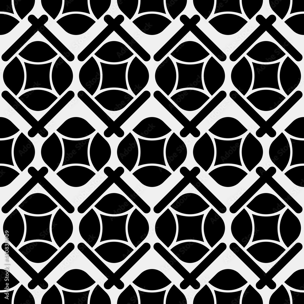 Poster primitive black ornament. vector black simple pattern.