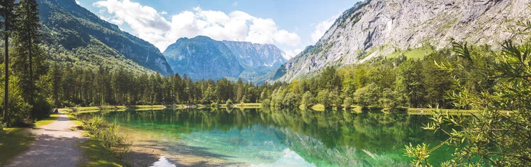Fotobehang Schilderachtige natuur landschap landschap Blunautal in Oostenrijk, zomertijd © Patrick Daxenbichler