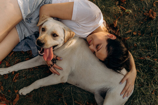 Lifestyles and pet care concept. Beauty and pets concept.