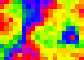 Color Pixels Cloud Abstract Computational Generative Art background illustration