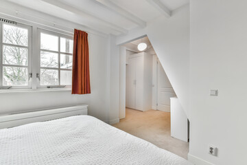 Beautiful interior design of modern and cozy bedroom