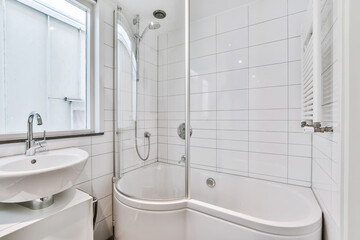 Interior design of beautiful and elegant bathroom