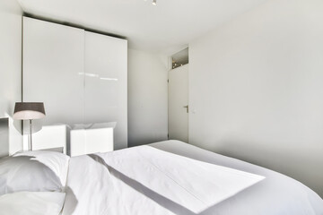 Beautiful interior design of modern and cozy bedroom