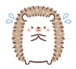 謝るハリネズミ