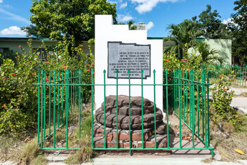 Column ruin of Spanish colonial Calvary Barracks in Las Tunas, Cuba