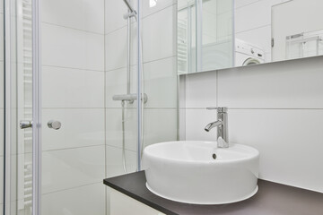 Interior design of beautiful and elegant bathroom