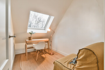 Interior of a spacious room in a luxury house