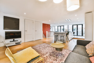 Luxury and beautiful living room interior design