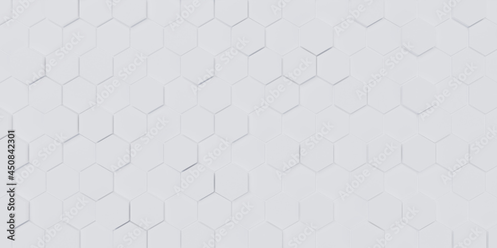 Poster abstract white hexagonal geometric structure background. hexagon shapes for technology, digital, hi-