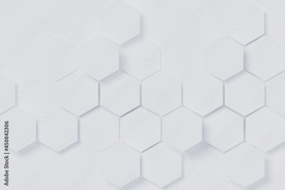 Poster abstract white hexagonal geometric structure background. hexagon shapes for technology, digital, hi-